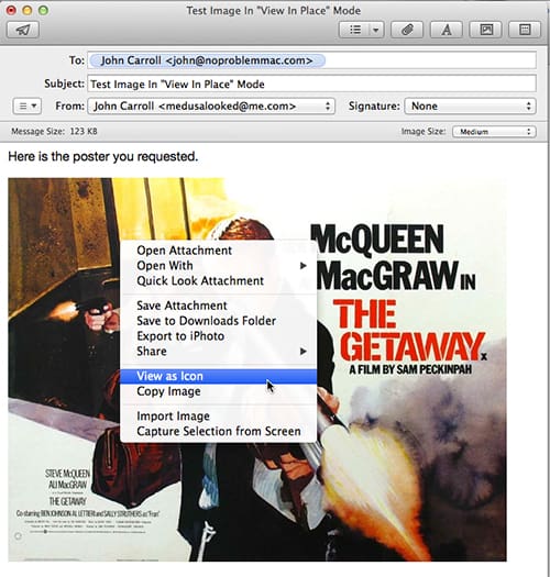 how change the default email for mailing a pdf on mac